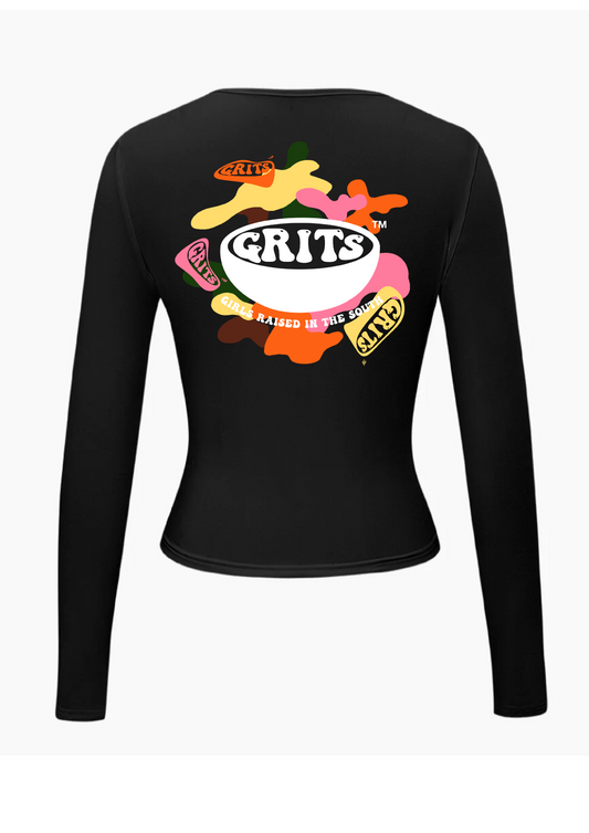 "G.R.I.T.S. Long Sleeve Thermal" - BLACK