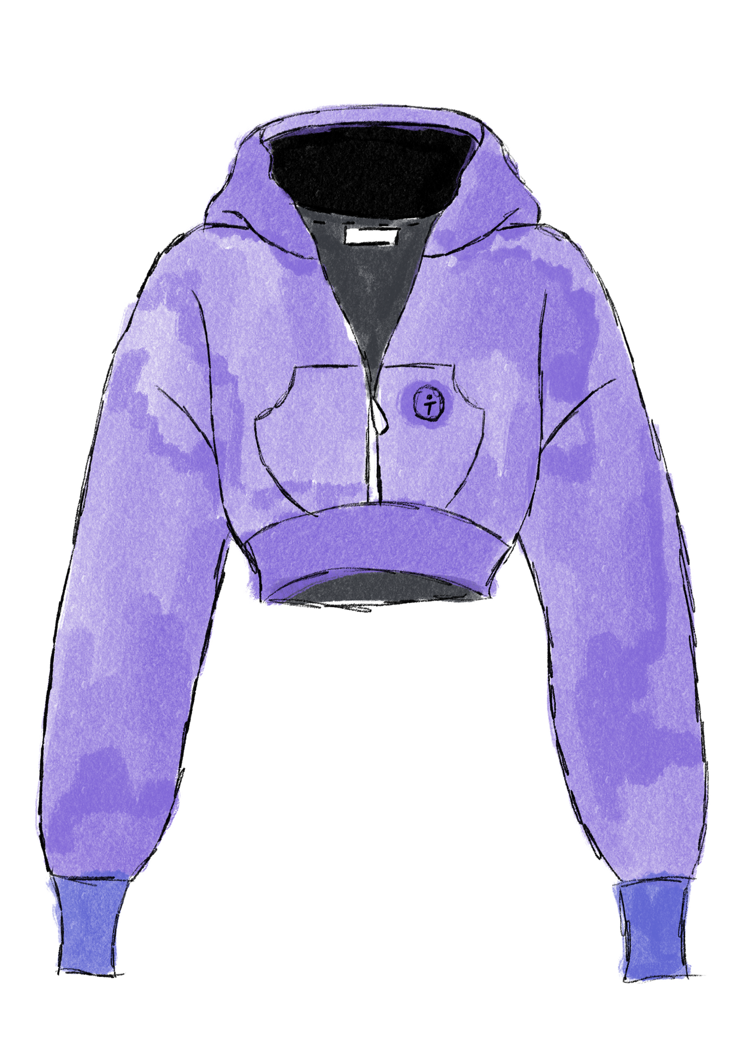 Cropped Zip-Up Hoodie (pre-order)