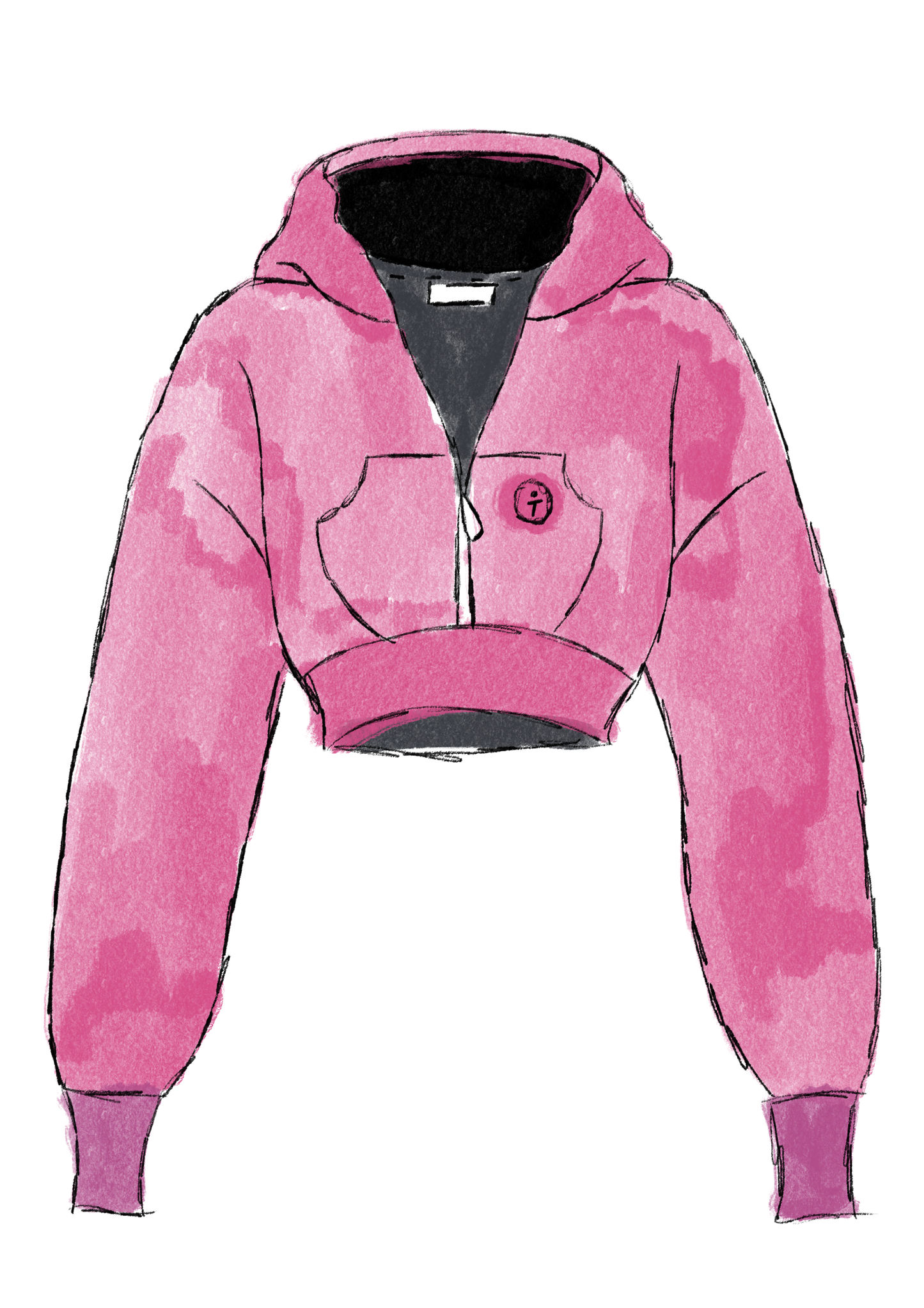 Cropped Zip-Up Hoodie (pre-order)