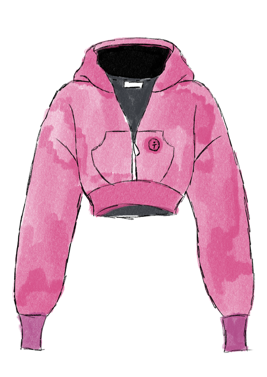 Cropped Zip-Up Hoodie (pre-order)