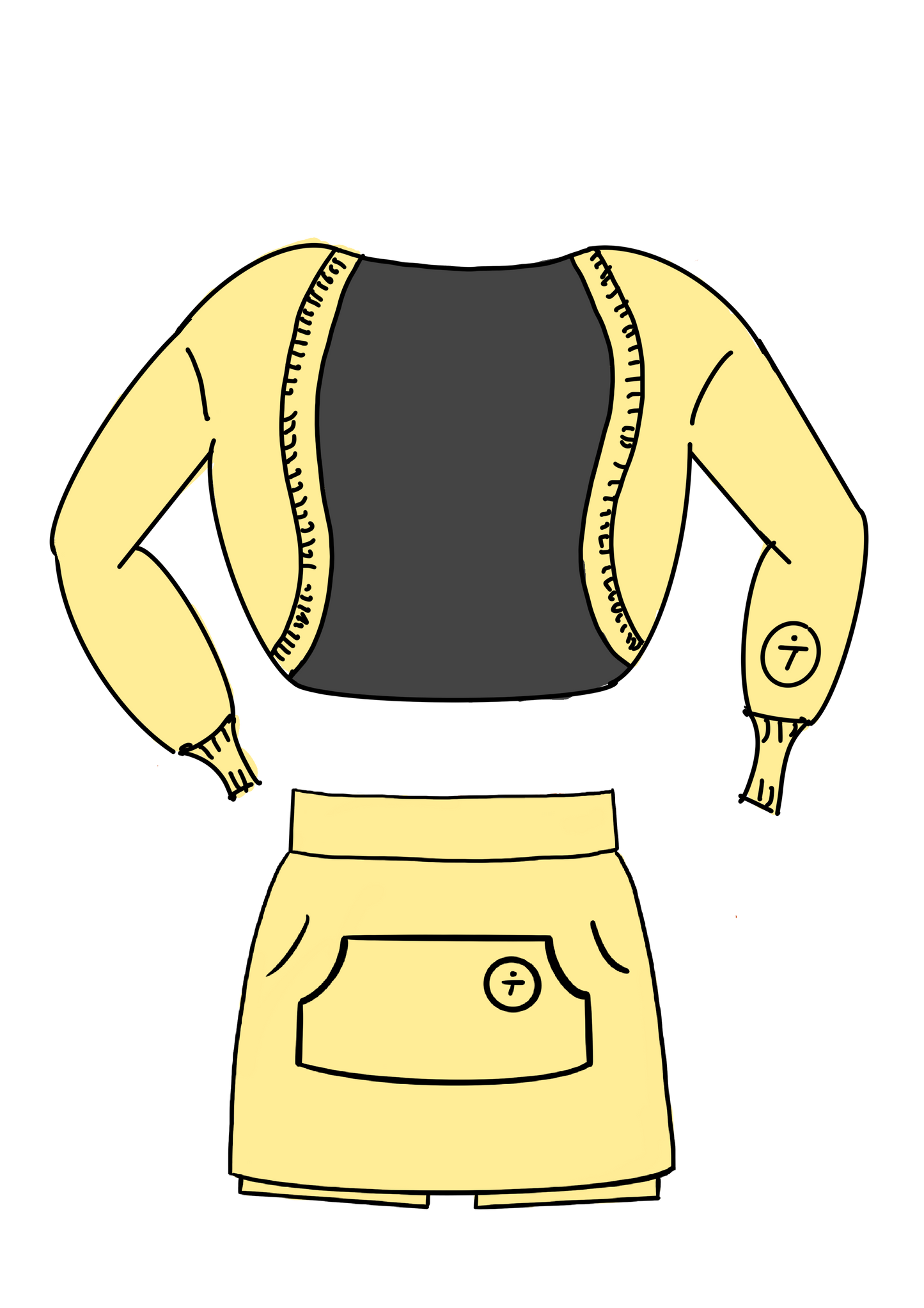 (pre-order) "butter" - SKort/Shrug set